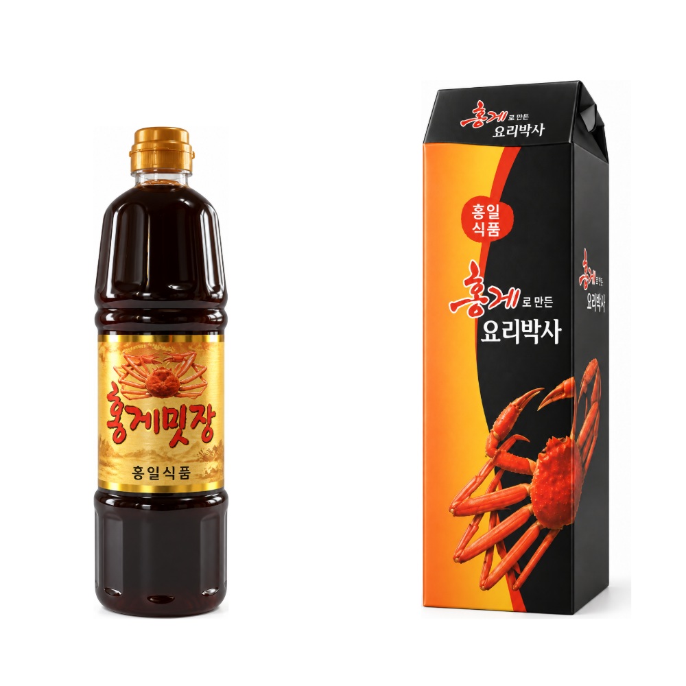 홍게간장 골드 900ml 선물세트 연출 이미지