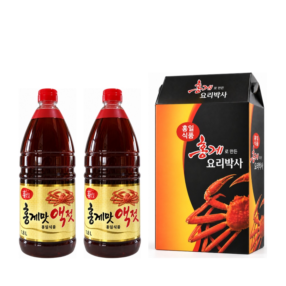 홍게맛액젓 1.8L + 홍게맛액젓 1.8L 선물세트 연출 이미지