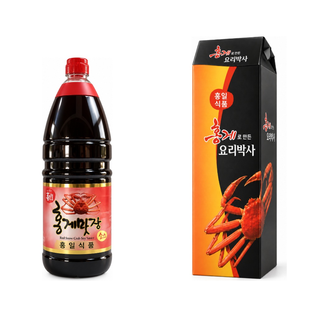 홍게간장 레드 1.8L 선물세트 연출 이미지